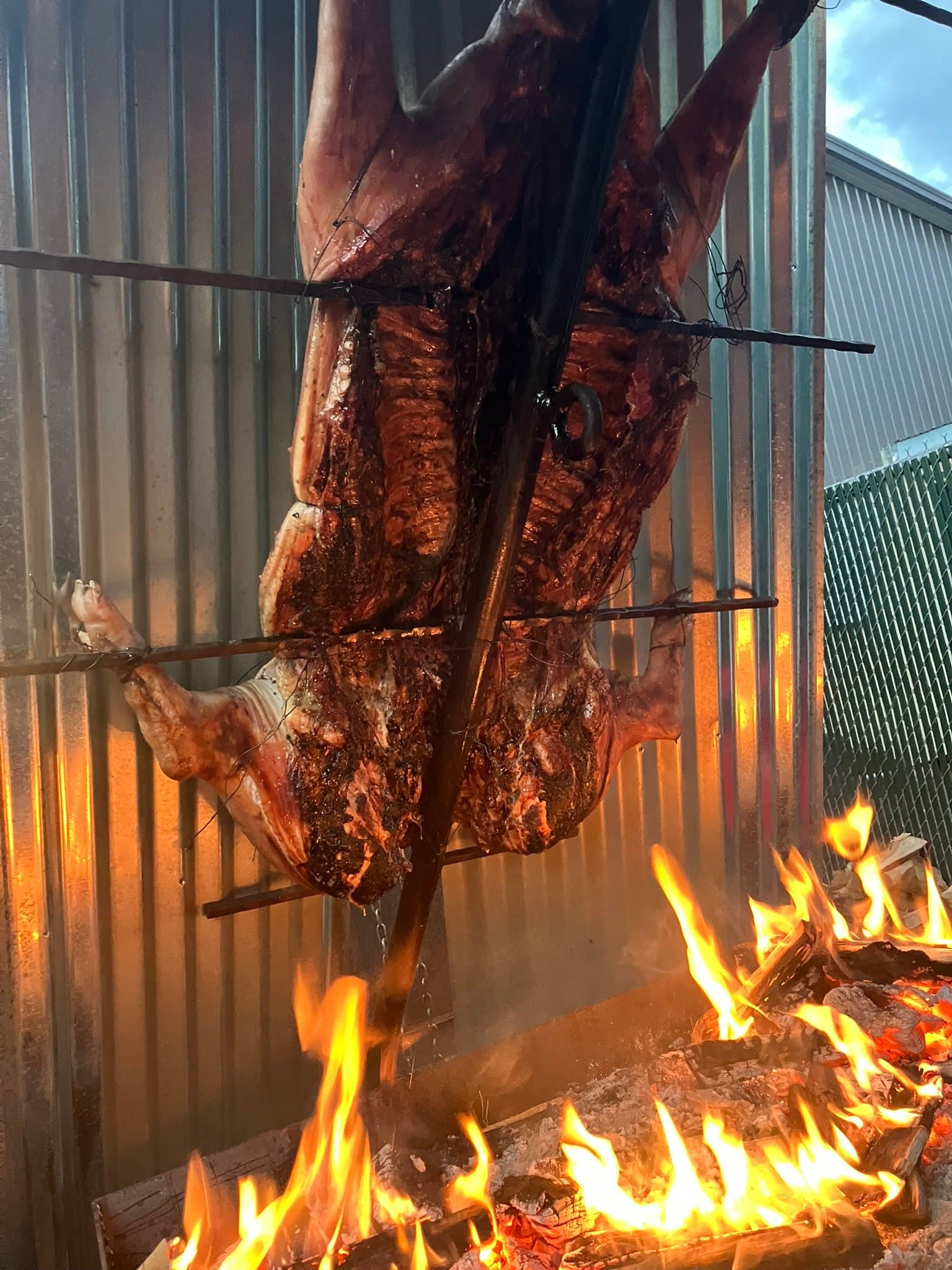 Wood-fired BBQ catering event in Oregon