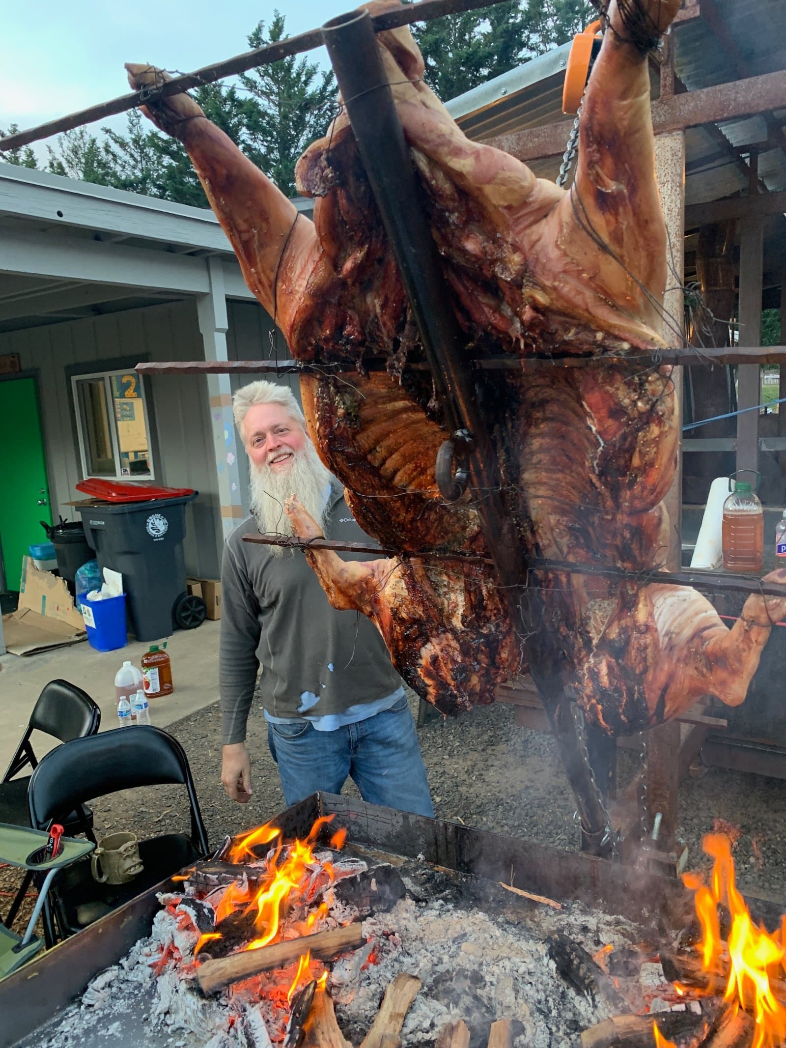 Wood-fired BBQ catering event in Oregon